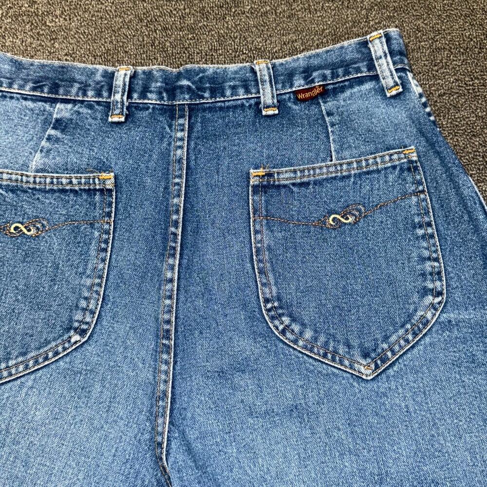 Vintage Wrangler Jeans Womens 16 Blue Denim Medium Wash High Rise Straight Leg - Picture 3 of 9